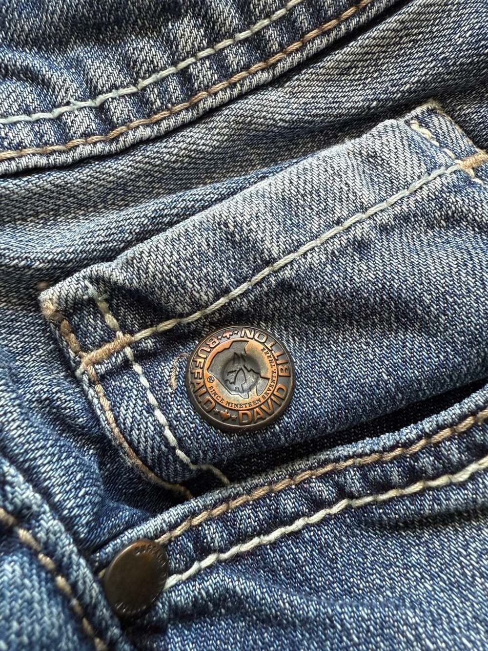 Y2K Buffalo David Bitton Men's King Slim Boot Denim Shorts Jorts W31 - Picture 4 of 11